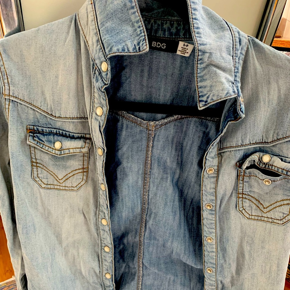 Light denim jean shirt